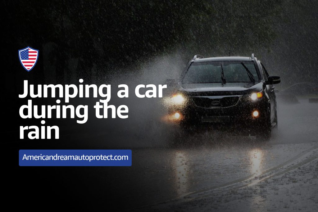 jumping a car during the rain